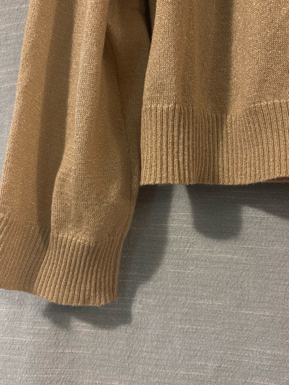 Calvin Klein Open Cardigan/Shrug Long Sleeve Gold Metallic Women’s Sz XL - Picture 3 of 7